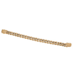Two-color gold and diamond curblink bracelet, France