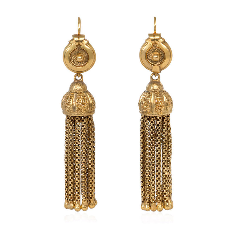 Antique tassel earrings, France