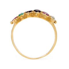 Antique acrostic "Regard" half hoop ring