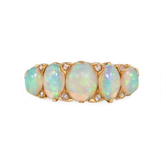 Antique gold and opal ring