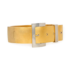 Antique gold and platinum buckle bracelet