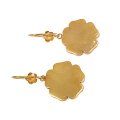 Antique gold flower earrings