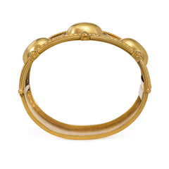 Antique gold lozenge bangle