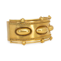 Antique gold lozenge bangle