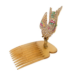 Antique hummingbird haircomb/brooch, France