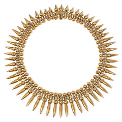 Retro gold fringe necklace
