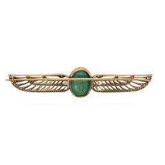Art Deco Egyptian Revival scarab brooch, Cartier