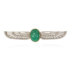 Art Deco Egyptian Revival scarab brooch, Cartier