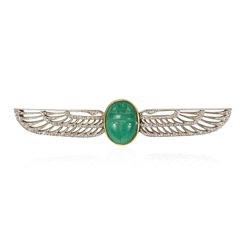 Art Deco Egyptian Revival scarab brooch, Cartier