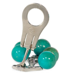 Turquoise and diamond earrings, Ostier