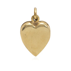 Antique pink enamel heart locket