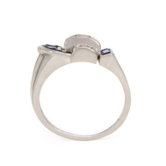 Art Deco sapphire and diamond buckle ring