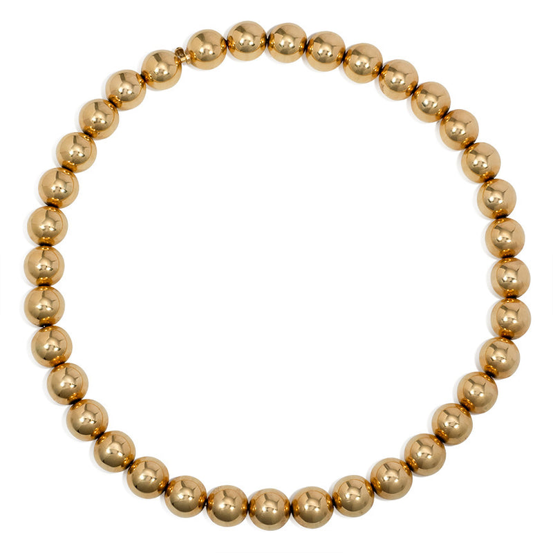 1930s gold bead necklace