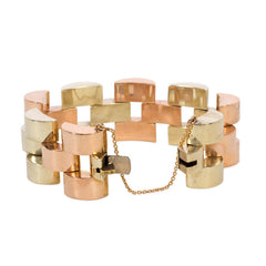 Retro two-color tank bracelet