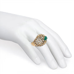 Gold and emerald cocktail ring, Mauboussin
