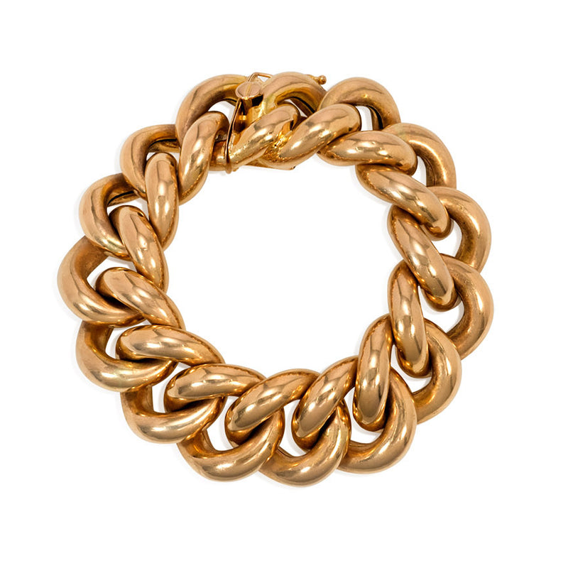 Retro oversized curblink bracelet