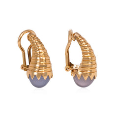 Midcentury cornucopia earrings, Italy