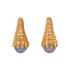 Midcentury cornucopia earrings, Italy
