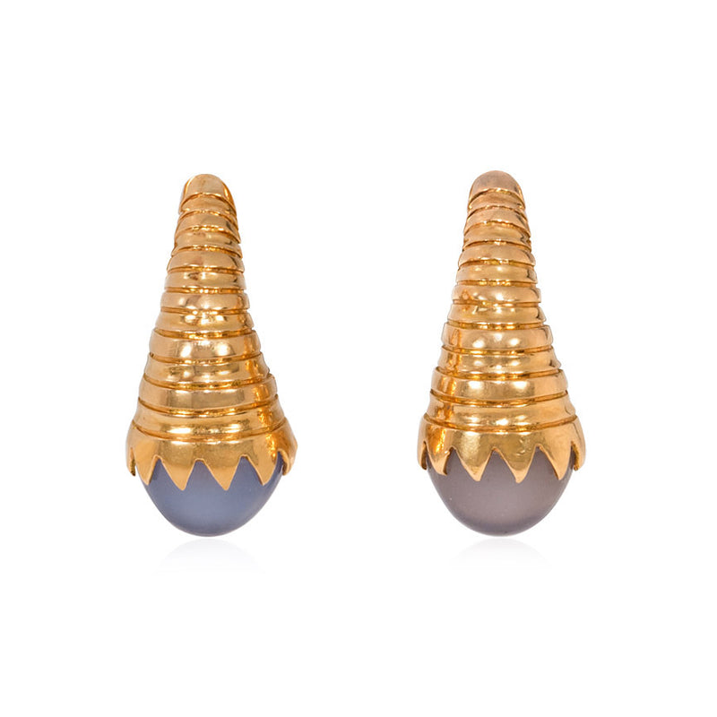 Midcentury cornucopia earrings, Italy