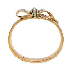 Antique green and white enamel bracelet, France.