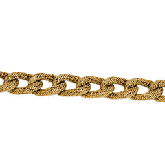 Woven gold curblink bracelet, France