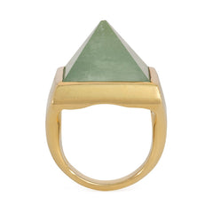 Aquamarine pyramid ring