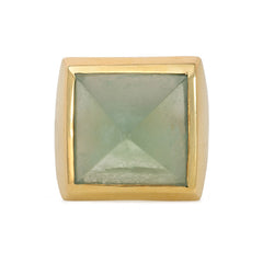 Aquamarine pyramid ring