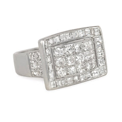 Art Deco diamond arch ring, Boivin