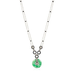 Art Deco jade, diamond, and onyx necklace