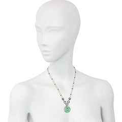 Art Deco jade, diamond, and onyx necklace