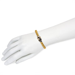 Antique sapphire and diamond knot bracelet, French import