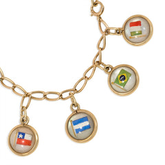 Art Deco flag charm bracelet, Cartier