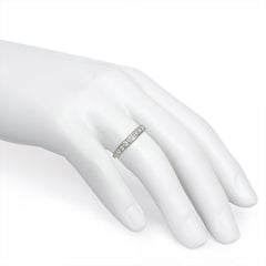 Mid-century half hoop diamond band