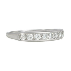 Mid-century half hoop diamond band