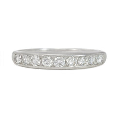 Mid-century half hoop diamond band