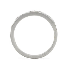 Art Deco alternating diamond half hoop band