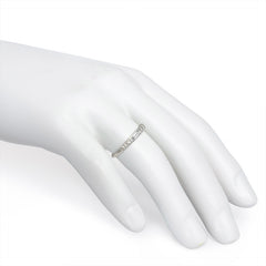 Art Deco alternating diamond half hoop band