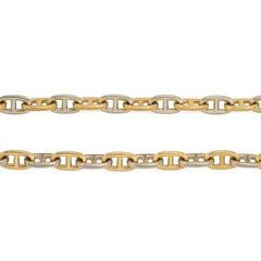 Two-color gold anchor chain necklace, Hermès
