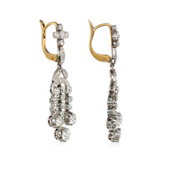 Edwardian diamond girandole earrings