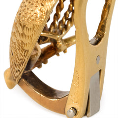 Gold and sapphire owl earrings, Cartier