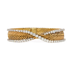 Ribbed chevron bracelet, Georges Lenfant for Asprey