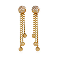 Gold and diamond Nouvelle Vague earrings. Cartier, Paris