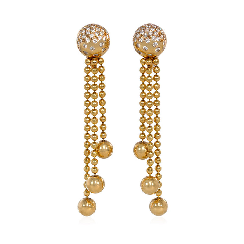 Gold and diamond Nouvelle Vague earrings. Cartier, Paris
