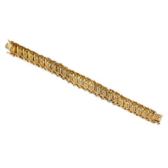 Ribbed gold and diamond bracelet, Hammerman Bros.
