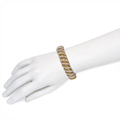 Ribbed gold and diamond bracelet, Hammerman Bros.