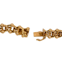 Antique interlocking beaded necklace, France