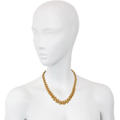 Antique interlocking beaded necklace, France