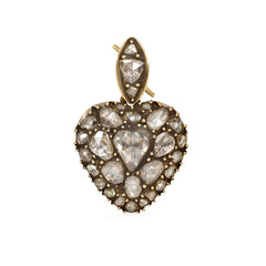 Antique diamond heart locket