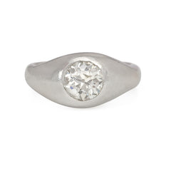Art Deco diamond and platinum gypsy ring