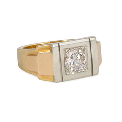 Art Deco geometric diamond ring, France
